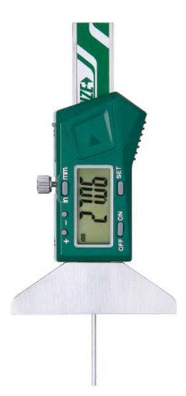 Mini Digital Depth Gauge with round bar - 1140 Series (Insize) | 0-25mm/0-1" | 0-50mm/0-2" | 0-100mm/0-4" | 0-150mm/0-6"